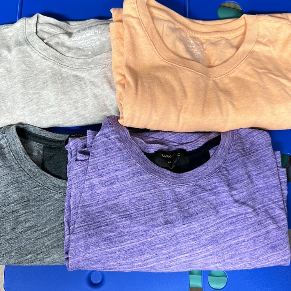 Banana Republic T Shirts (Gray, Orange, Tan, Purple)